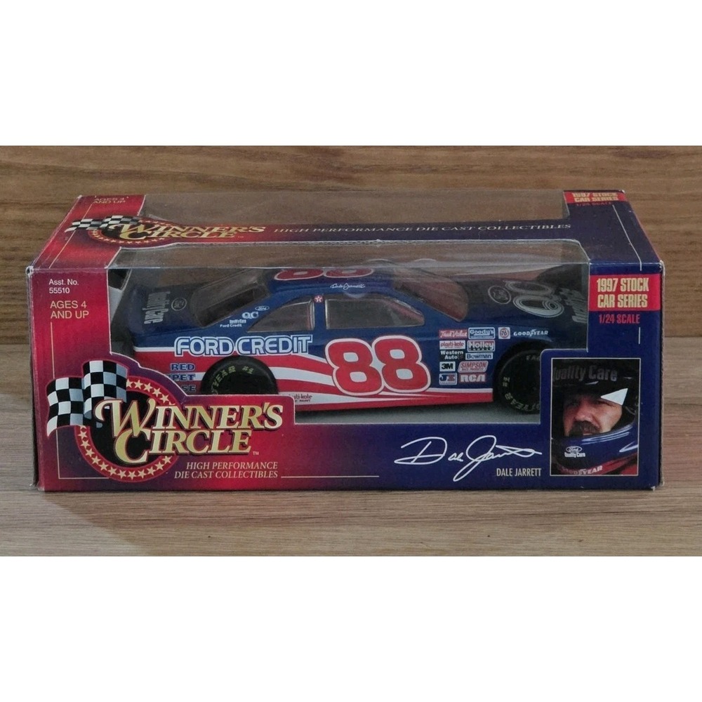 1997 Winner's Circle Dale Jarrett #88 Ford Taurus Diecast 1:24 Blue Display Only